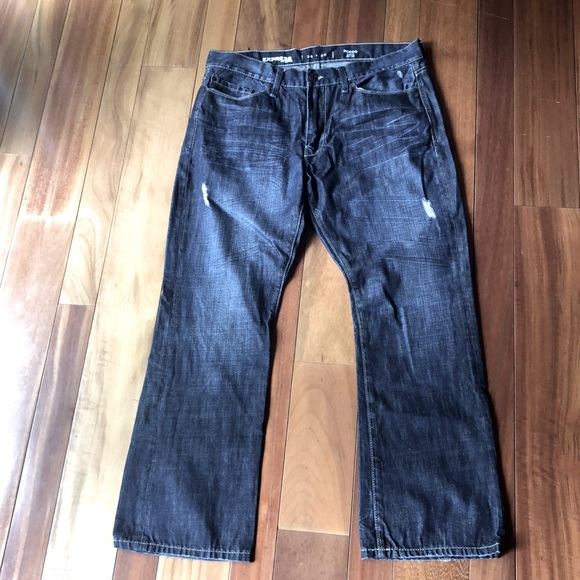 Express Jeans Rocco Slim Fit 36x30 Boot Cut - Picture 4 of 8